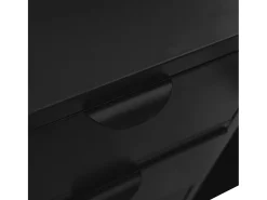 Aparador cómoda armario unidad de almacenamiento organizador cocina salón salón 105 x 35 x 70 cm acero y vidrio templado negro 02_0035836