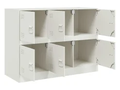 Aparador cómoda cómoda armario mueble organizador cocina salón salón 99 x 39 x 73 cm acero blanco 02_0030543