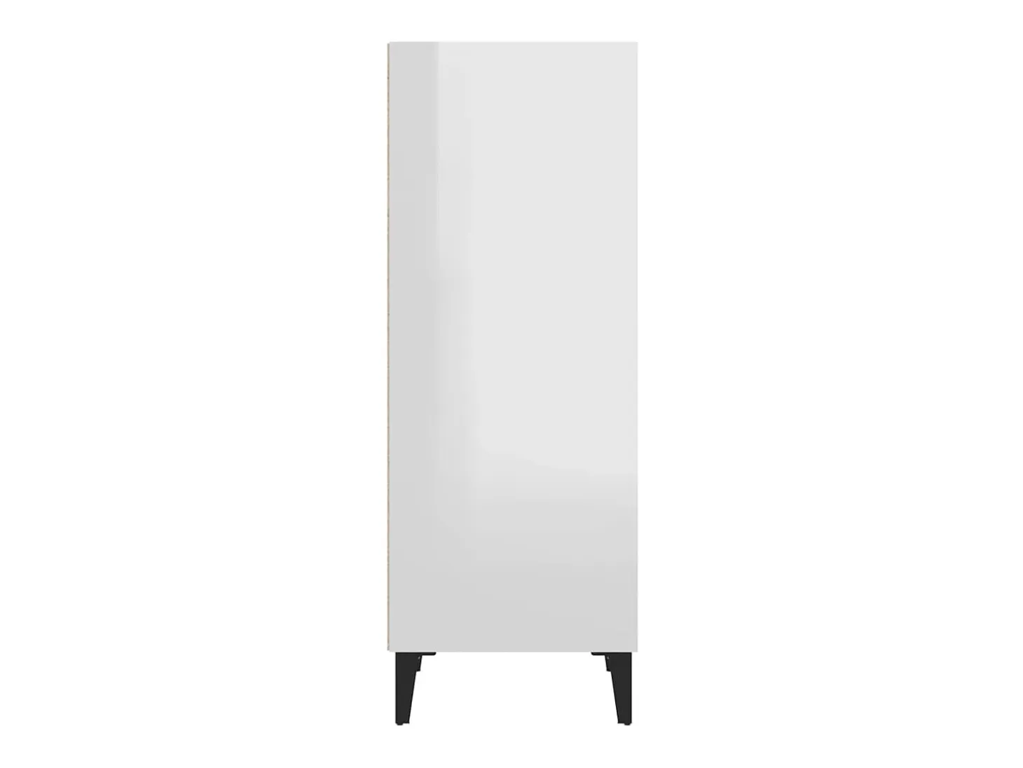 Aparador cómoda cómoda armario mueble organizador cocina salón brillante 34,5 x 32,5 x 90 cm madera contrachapada blanco 02_0030582