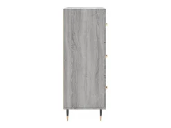 Aparador cómoda cómoda armario mueble organizador cocina salón salón Sonoma 69,5 x 34 x 90 cm madera contrachapada gris 02_0036478