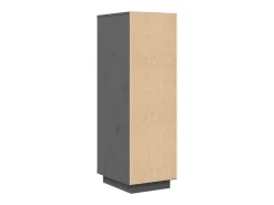 Aparador cómoda cómoda armario mueble organizador cocina salón salón alto 34 x 40 x 108,5 cm madera maciza de pino gris 02_0034224