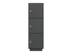 Aparador cómoda cómoda armario mueble organizador cocina salón salón alto 34 x 40 x 108,5 cm madera maciza de pino gris 02_0034224