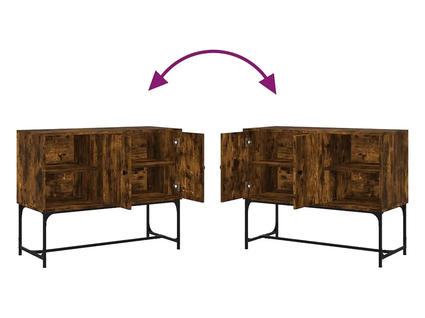 Aparador cómoda cómoda armario mueble organizador cocina salón salón 100 x 40 x 79,5 cm madera contrachapada marrón 02_0030842