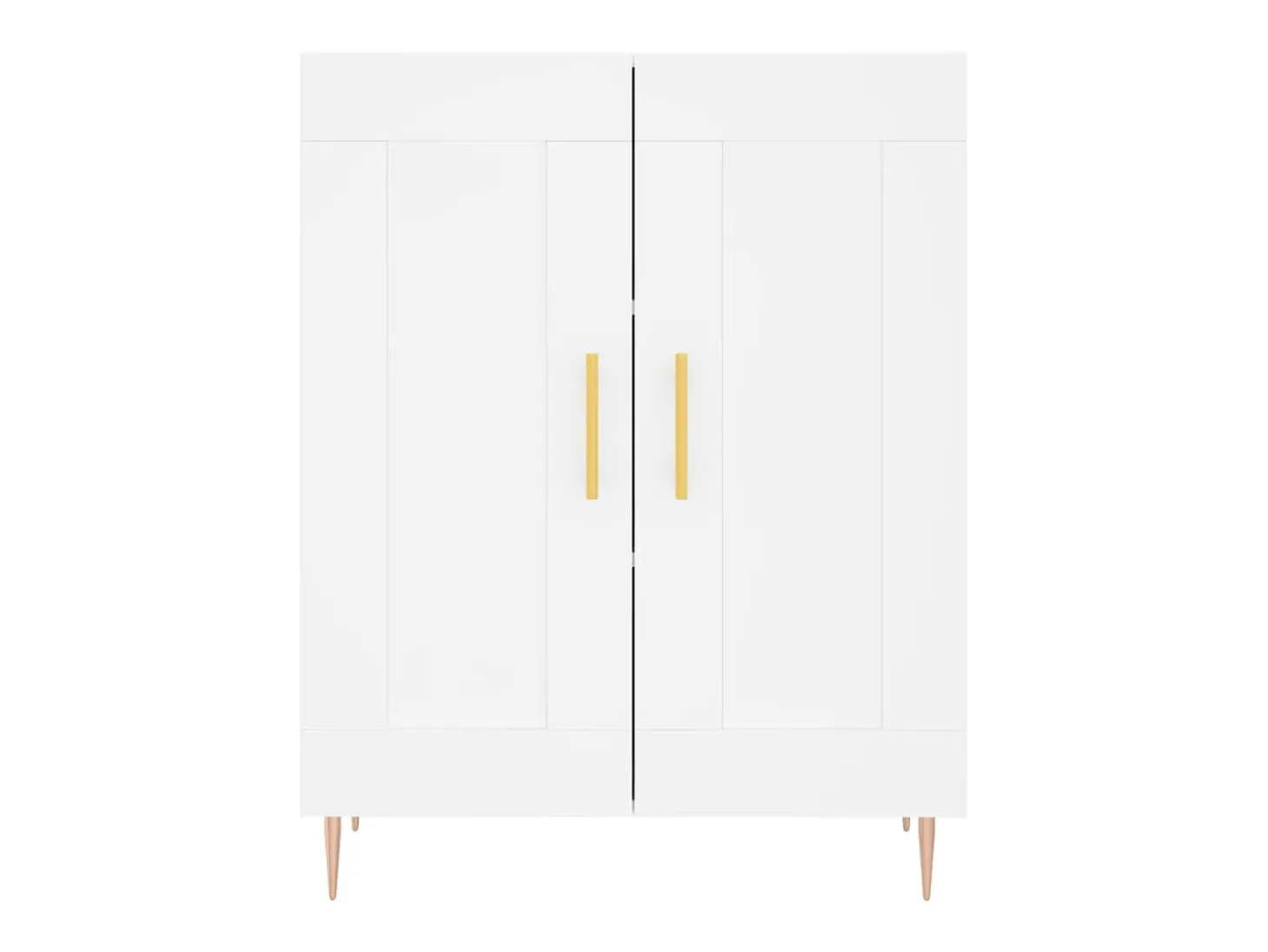 Aparador cómoda cómoda armario mueble organizador cocina salón salón alto 69,5 x 34 x 180 cm madera contrachapada blanco 02_0032690