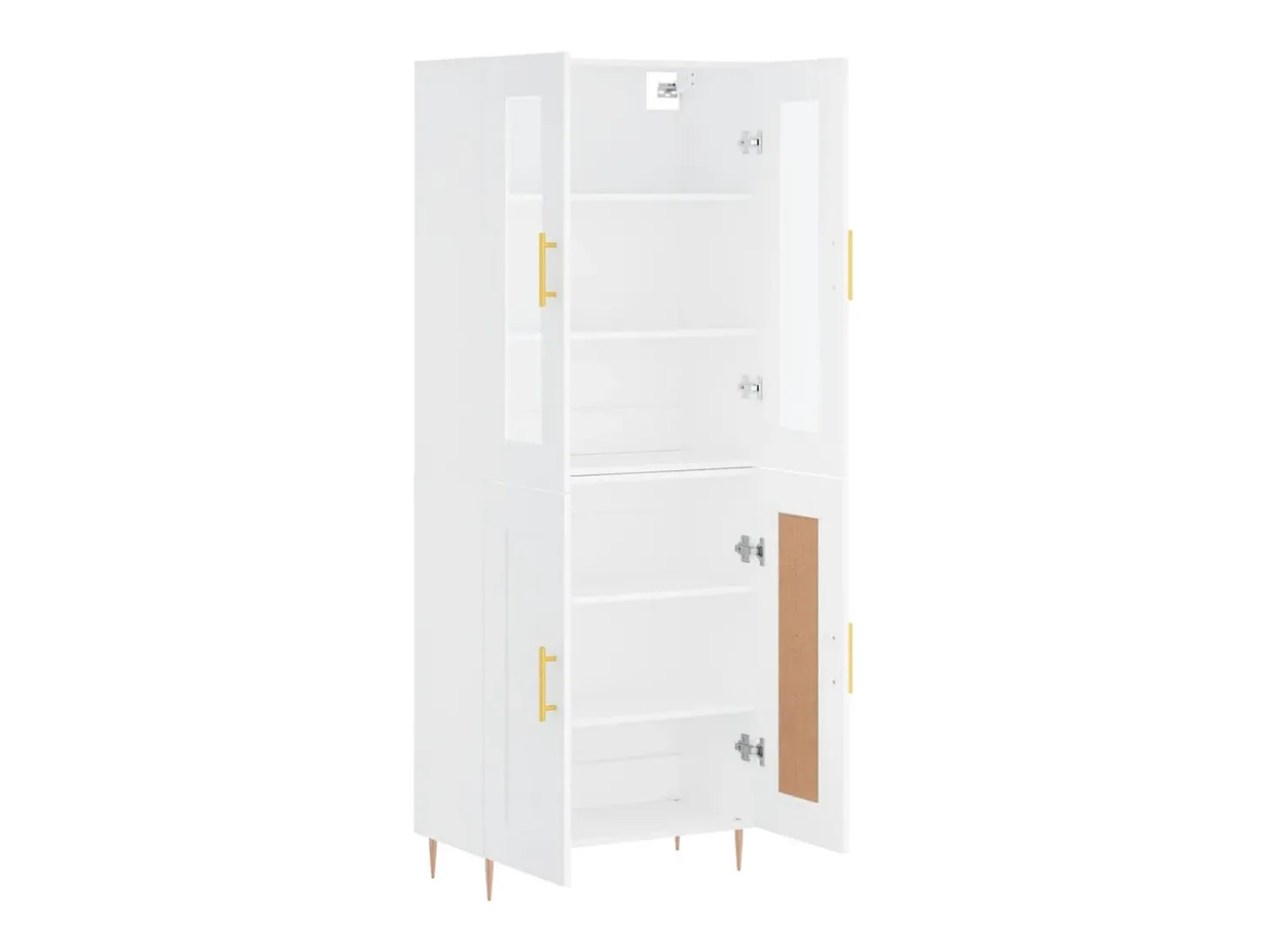 Aparador cómoda cómoda armario mueble organizador cocina salón salón alto 69,5 x 34 x 180 cm madera contrachapada blanco 02_0032690