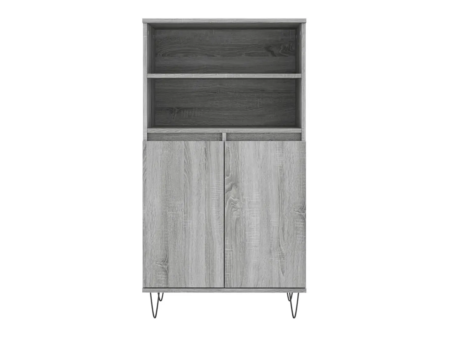 Aparador cómoda cómoda armario mueble organizador cocina salón salón alto Sonoma 60 x 36 x 110 cm madera contrachapada gris 02_0035382