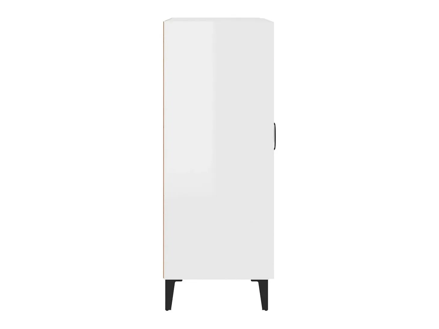 Aparador cómoda cómoda armario mueble organizador cocina salón brillante 69,5 x 34 x 90 cm madera contrachapada blanco 02_0030734