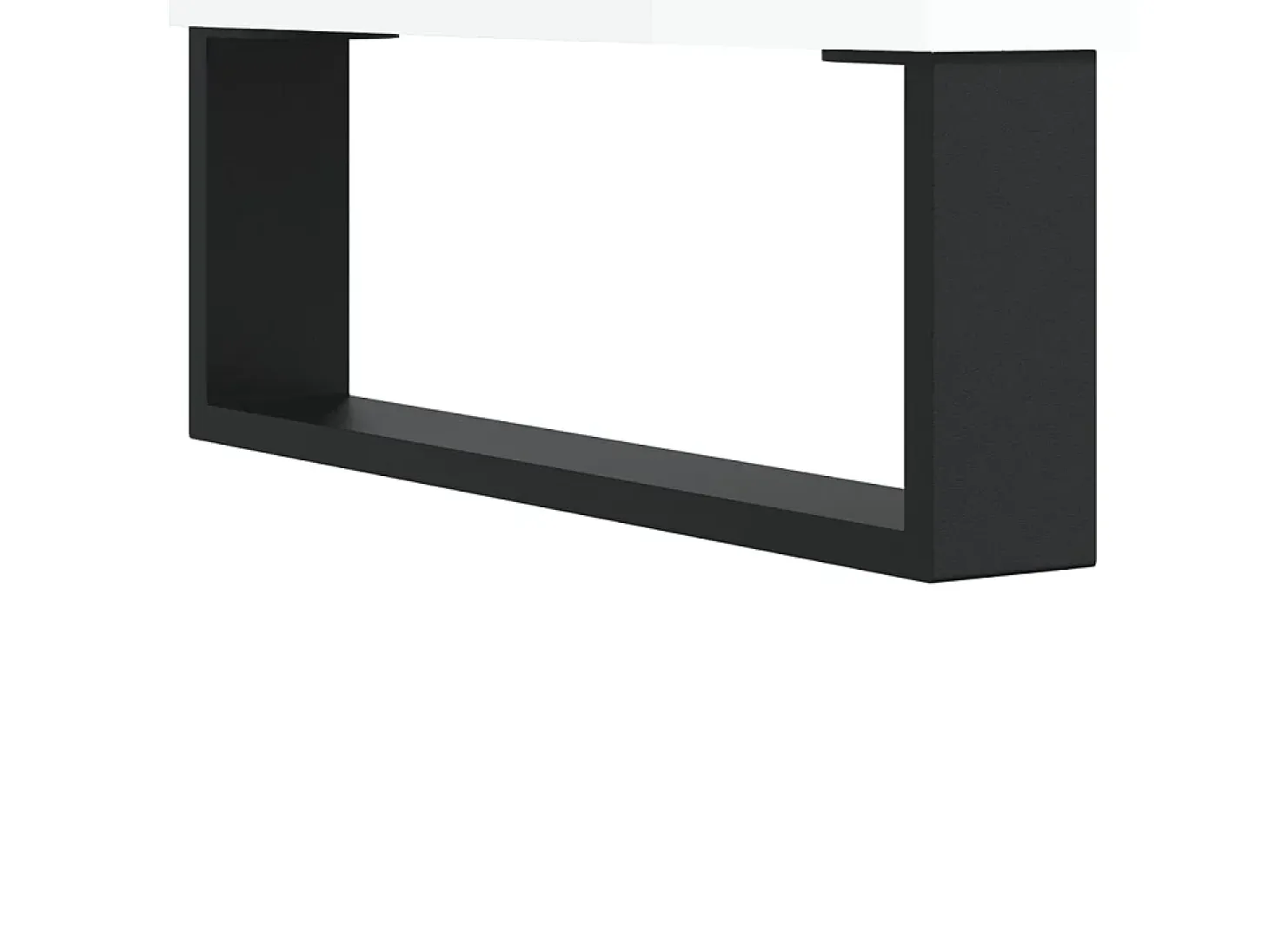 Aparador cómoda cómoda armario mueble organizador cocina salón salón juego de 2 madera contrachapada blanco brillante 02_0036714