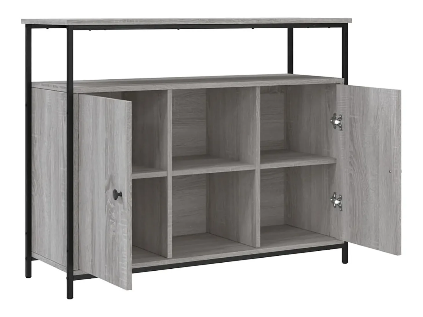 Aparador cómoda cómoda armario mueble organizador cocina salón salón Sonoma 100 x 35 x 80 cm madera contrachapada gris 02_0036252