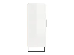 Aparador cómoda cómoda armario mueble organizador cocina salón brillante 69,5 x 34 x 90 cm madera contrachapada blanco 02_0030750