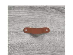 Aparador cómoda cómoda armario mueble organizador cocina salón salón alto Sonoma 34,5 x 34 x 180 cm madera contrachapada gris 02_0035209