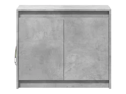 Aparador Cómoda Cómoda Armario Organizador Cocina Salón Salón con LED 72 x 34 x 61 cm Madera contrachapada Gris 02_0029806