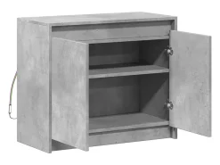 Aparador Cómoda Cómoda Armario Organizador Cocina Salón Salón con LED 72 x 34 x 61 cm Madera contrachapada Gris 02_0029806