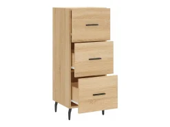 Aparador cómoda cómoda armario mueble de almacenamiento organizador cocina salón salón Sonoma 34,5 x 34 x 90 cm madera contrachapada marrón 02_0031554
