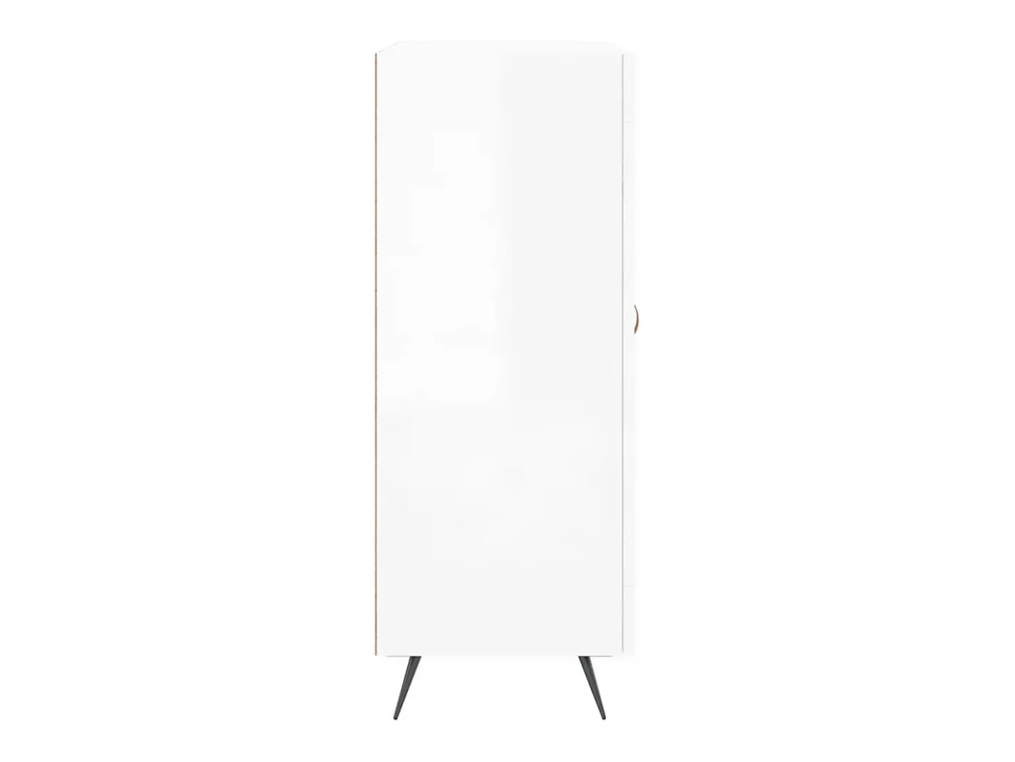Aparador cómoda cómoda armario mueble organizador cocina salón brillante 69,5 x 34 x 90 cm madera contrachapada blanco 02_0030745