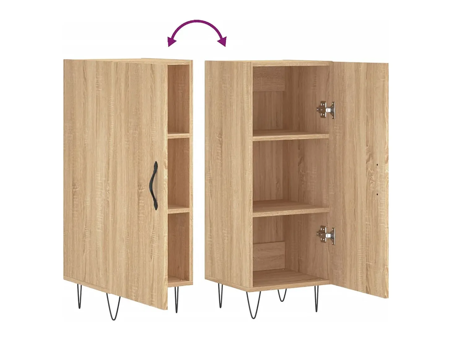 Aparador cómoda cómoda armario mueble organizador cocina salón salón Sonoma 34,5 x 34 x 90 cm madera contrachapada marrón 02_0031527