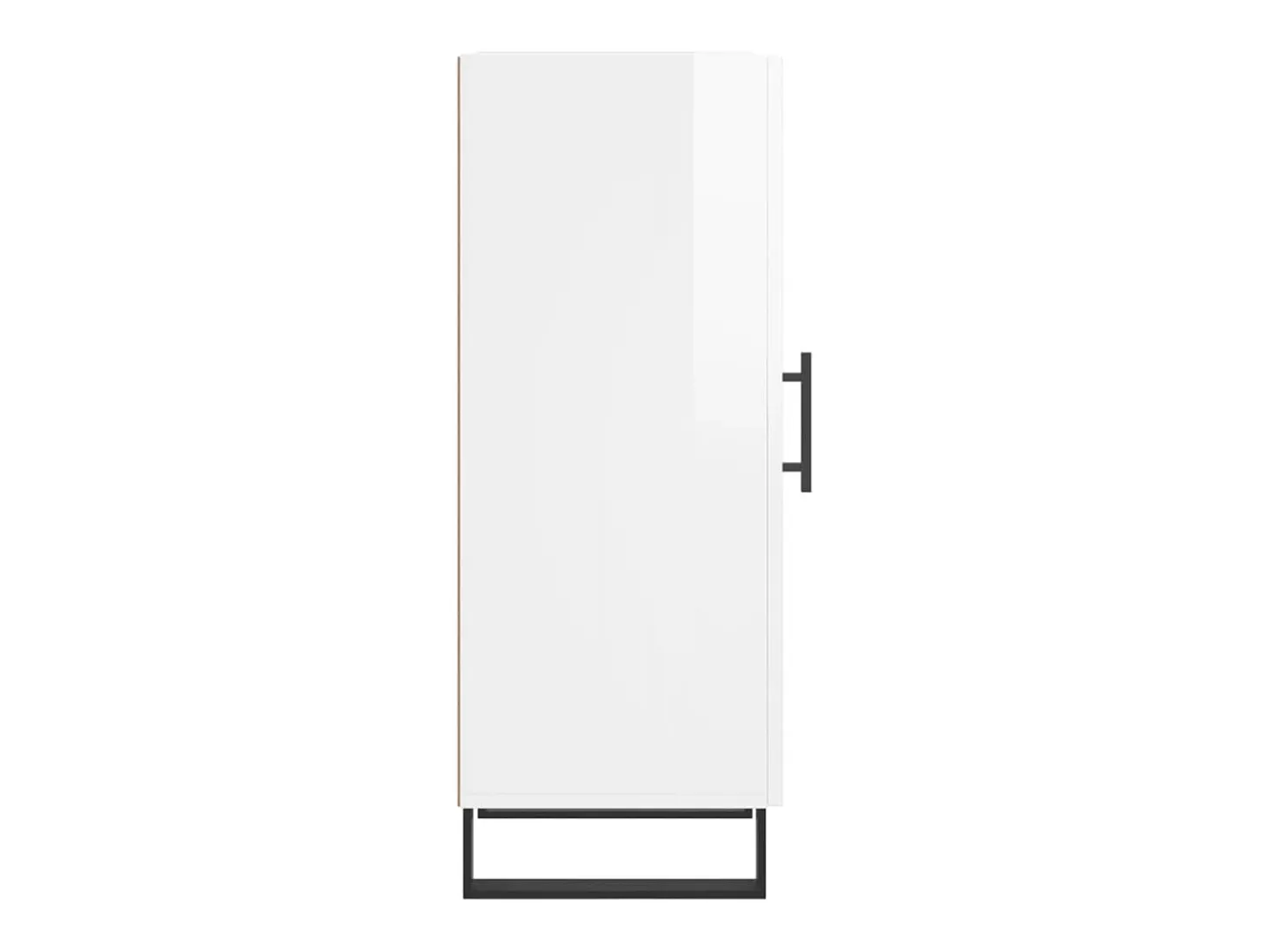 Aparador cómoda cómoda armario mueble organizador cocina salón brillante 34,5 x 34 x 90 cm madera contrachapada blanco 02_0030612