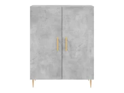Aparador cómoda cómoda armario mueble organizador cocina salón salón alto 69,5 x 34 x 180 cm madera contrachapada gris 02_0034664