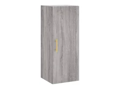 Aparador cómoda cómoda armario mueble organizador cocina salón salón alto Sonoma 34,5 x 34 x 180 cm madera contrachapada gris 02_0035301