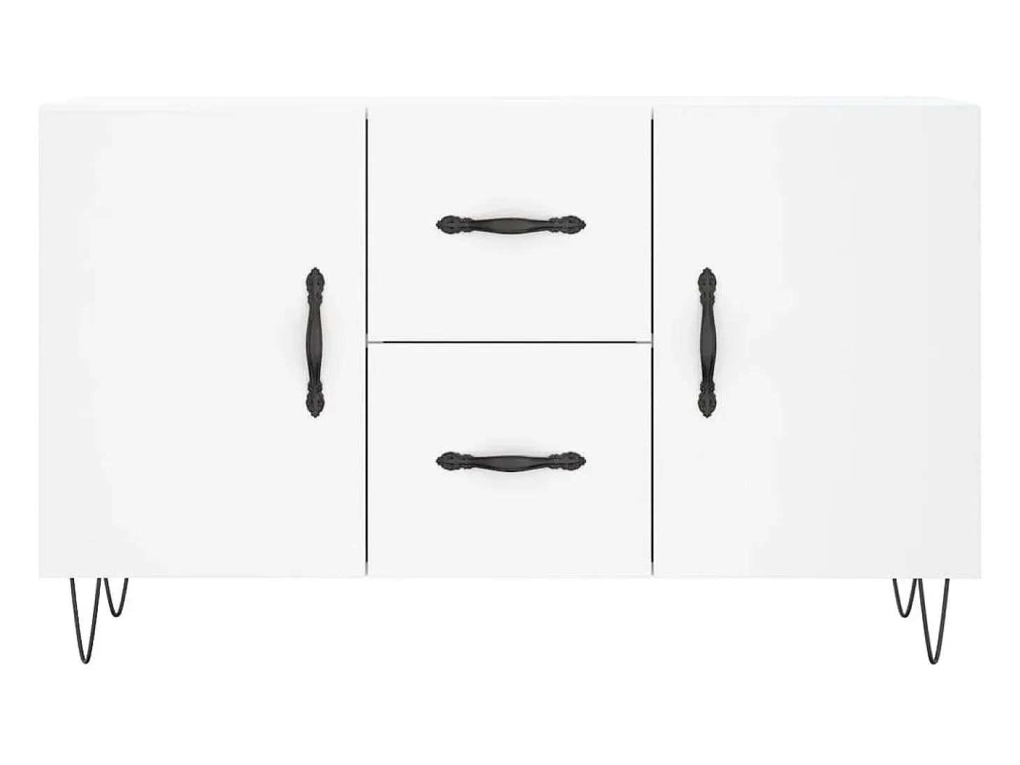 Aparador cómoda cómoda armario mueble organizador cocina salón salón 100 x 36 x 60 cm madera contrachapada blanco 02_0030166