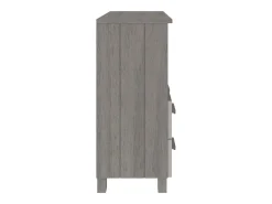 Aparador cómoda cómoda armario mueble organizador cocina salón luz 85 x 35 x 80 cm madera maciza de pino gris 02_0032160