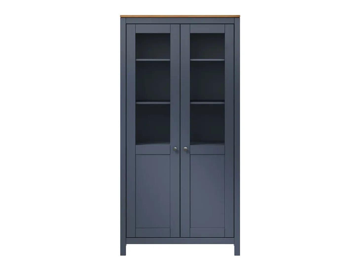 Aparador cómoda cómoda armario mueble organizador cocina salón Hill 85 x 37 x 170,5 cm madera maciza de pino gris 02_0035676