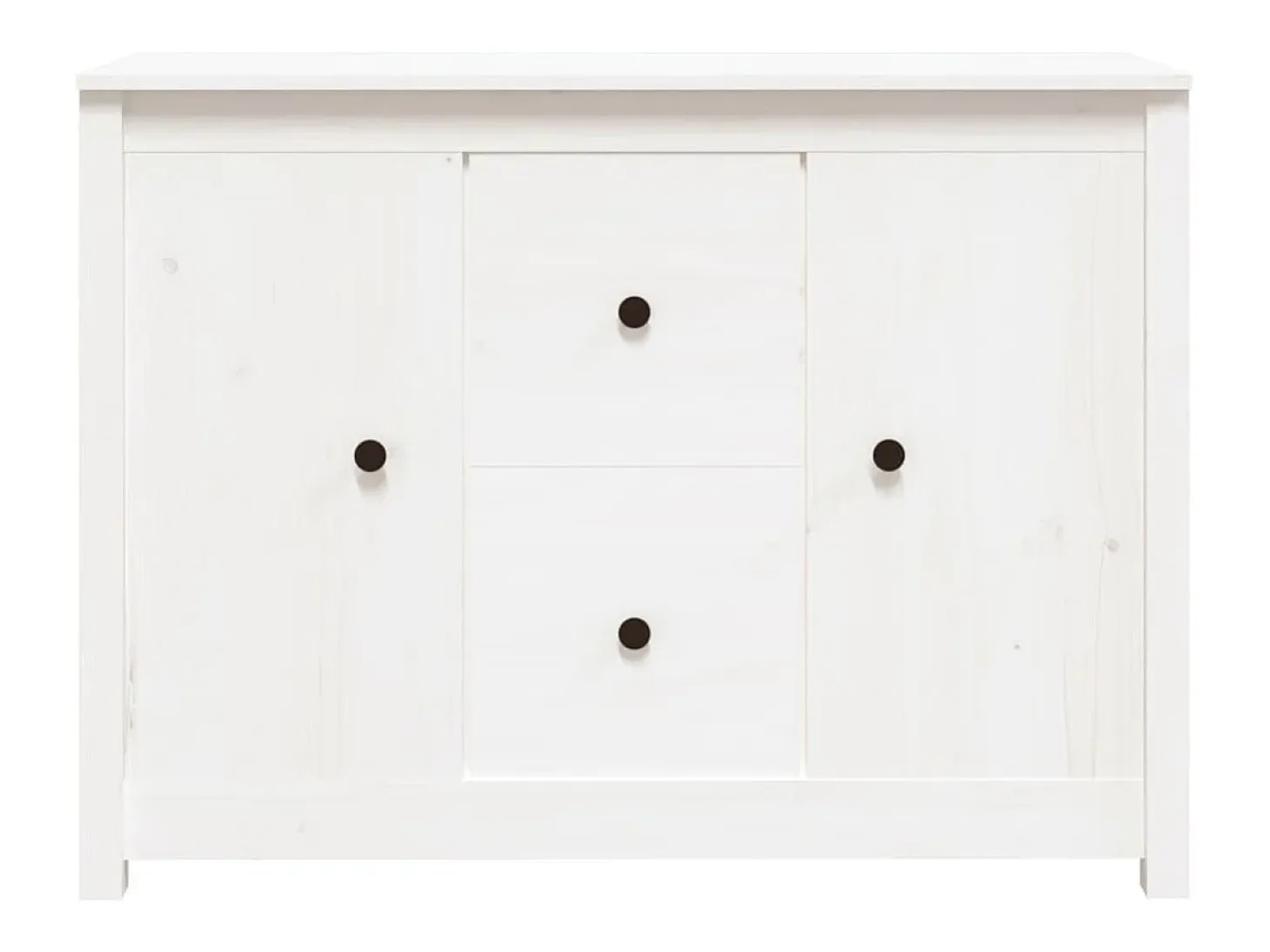 Aparador cómoda cómoda armario mueble organizador cocina salón salón 100 x 35 x 74 cm madera maciza de pino blanco 02_0030156