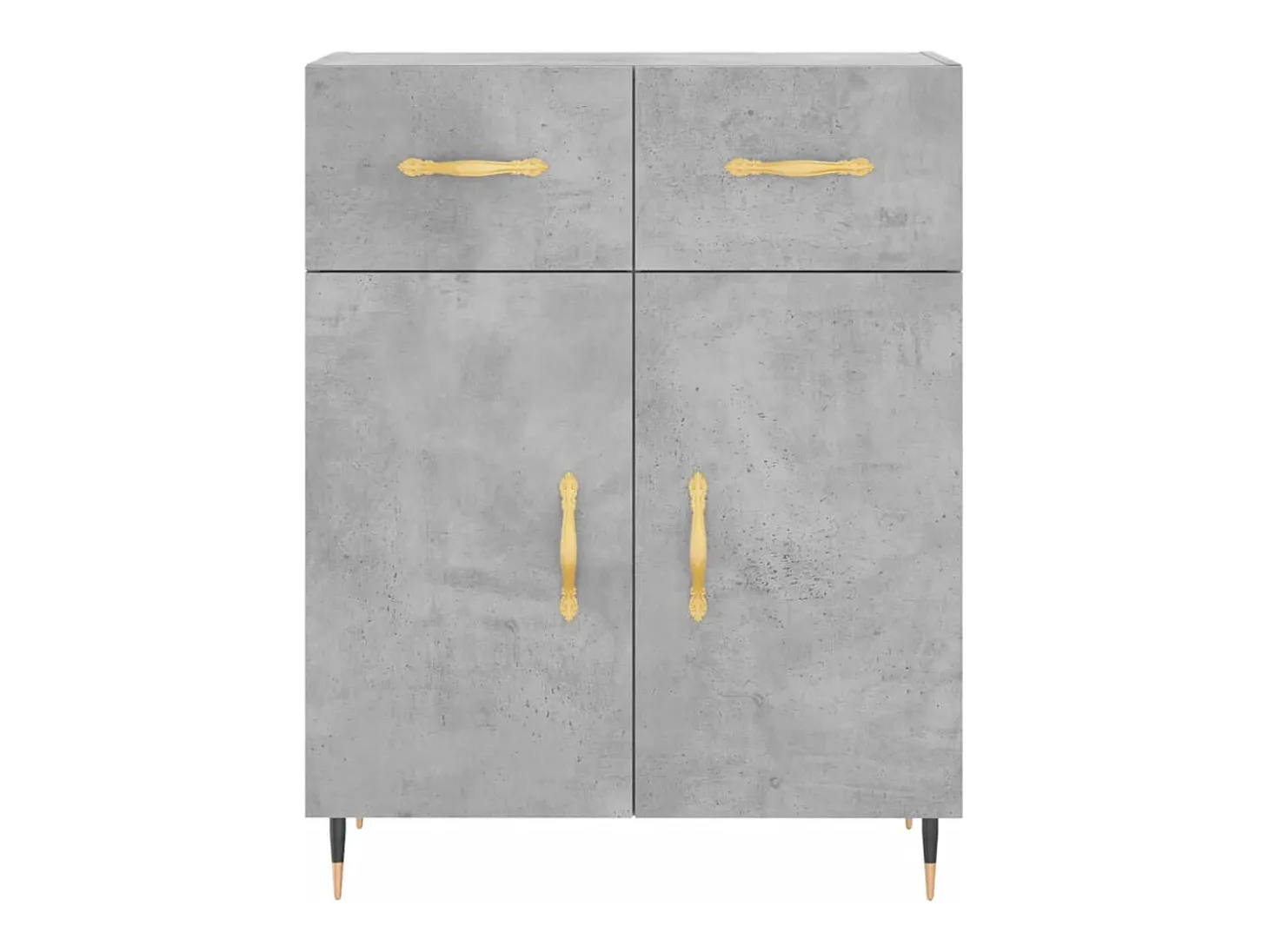 Aparador cómoda cómoda armario mueble organizador cocina salón salón alto 69,5 x 34 x 180 cm madera contrachapada gris 02_0034669
