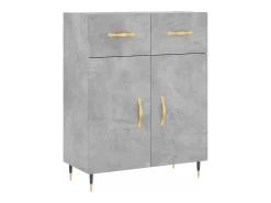 Aparador cómoda cómoda armario mueble organizador cocina salón salón alto 69,5 x 34 x 180 cm madera contrachapada gris 02_0034669