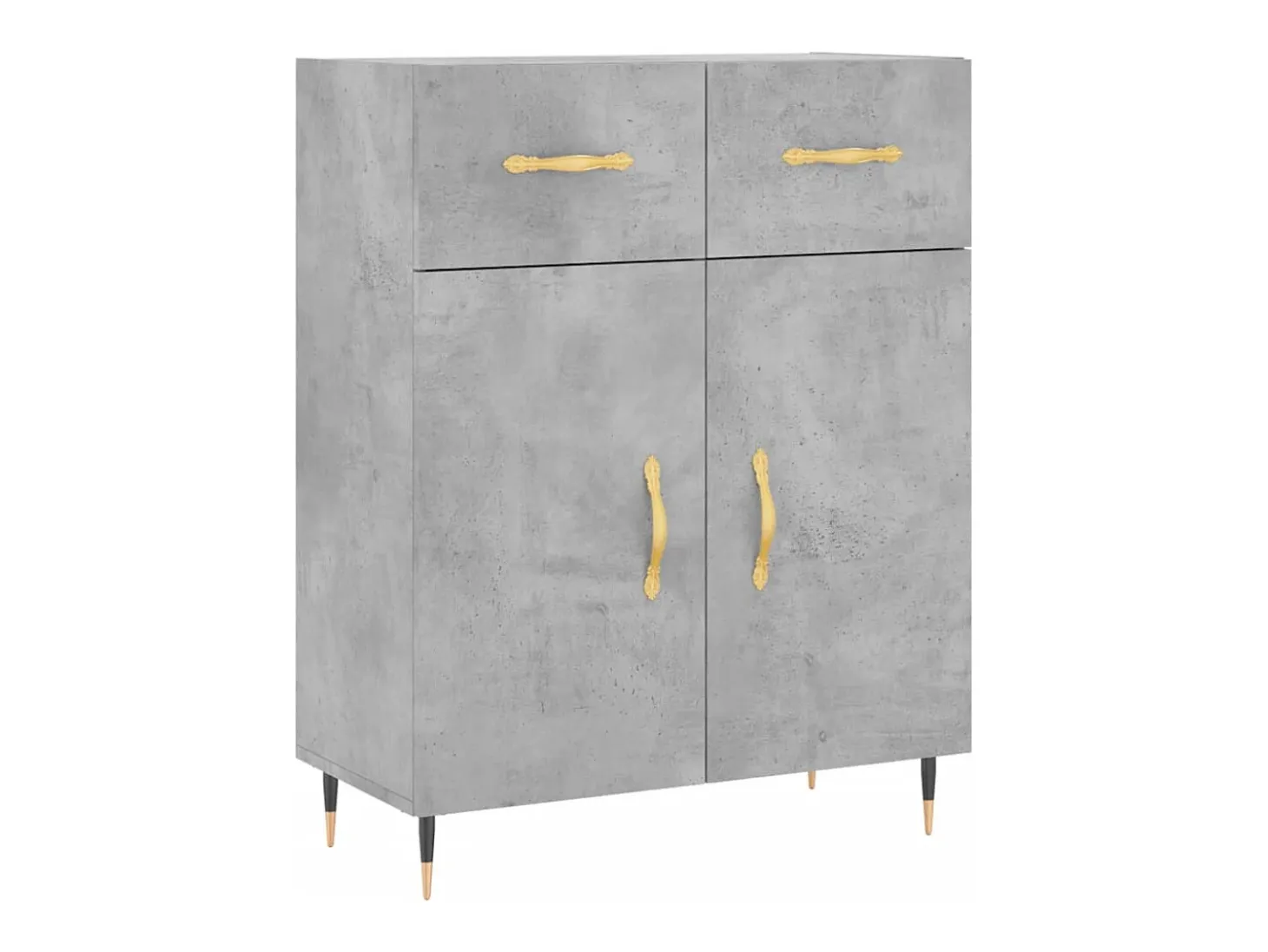 Aparador cómoda cómoda armario mueble organizador cocina salón salón alto 69,5 x 34 x 180 cm madera contrachapada gris 02_0034669