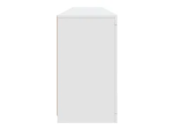 Aparador cómoda cómoda armario mueble organizador cocina salón salón con luces LED 181,5 x 37 x 67 cm blanco 02_0029840