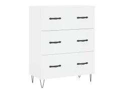Aparador cómoda cómoda armario mueble organizador cocina salón salón alto 69,5 x 34 x 180 cm madera contrachapada blanco 02_0032573