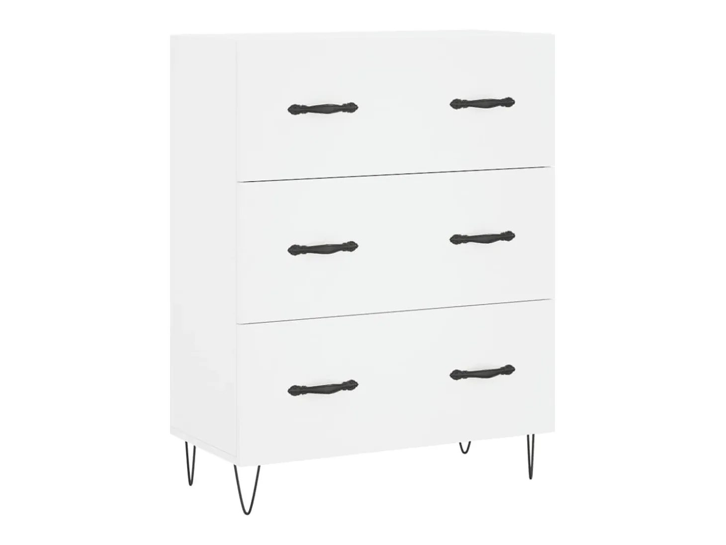 Aparador cómoda cómoda armario mueble organizador cocina salón salón alto 69,5 x 34 x 180 cm madera contrachapada blanco 02_0032573