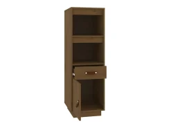 Aparador cómoda cómoda armario mueble organizador cocina salón salón alto 34 x 40 x 108,5 cm madera maciza de pino marrón 02_0034752