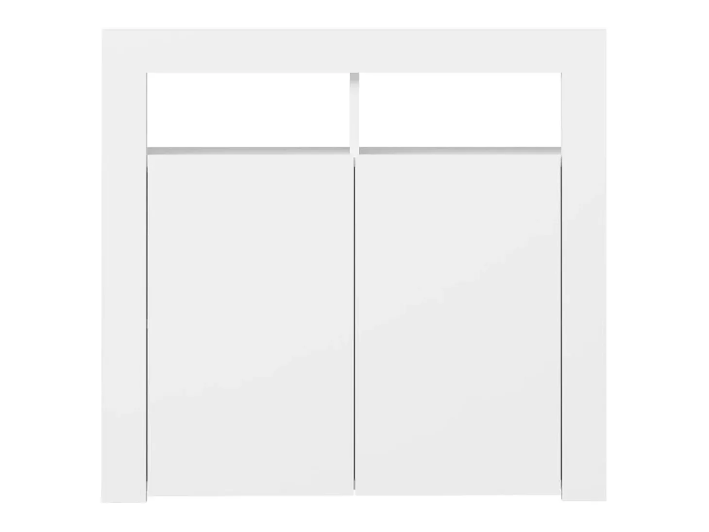 Aparador cómoda cómoda armario mueble organizador cocina salón salón con luces LED 80 x 35 x 75 cm blanco 02_0029858