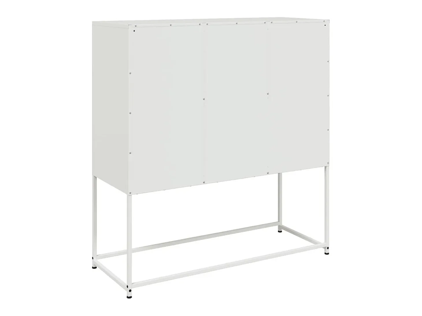 Aparador cómoda cómoda armario mueble organizador cocina salón salón 100,5 x 39 x 107 cm acero blanco 02_0030143