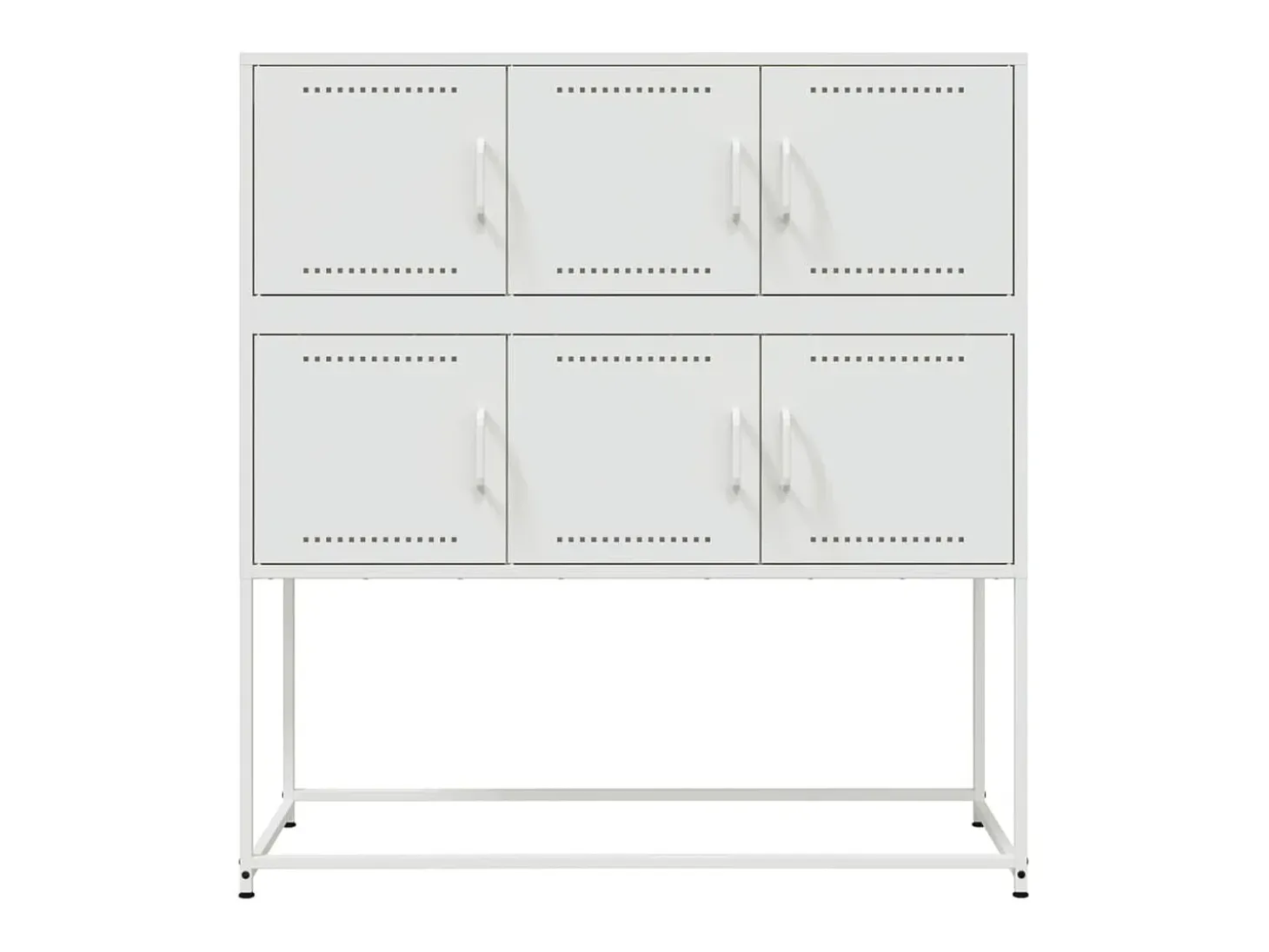Aparador cómoda cómoda armario mueble organizador cocina salón salón 100,5 x 39 x 107 cm acero blanco 02_0030143