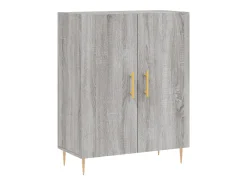 Aparador cómoda cómoda armario mueble organizador cocina salón salón alto Sonoma 69,5 x 34 x 180 cm madera contrachapada gris 02_0035612