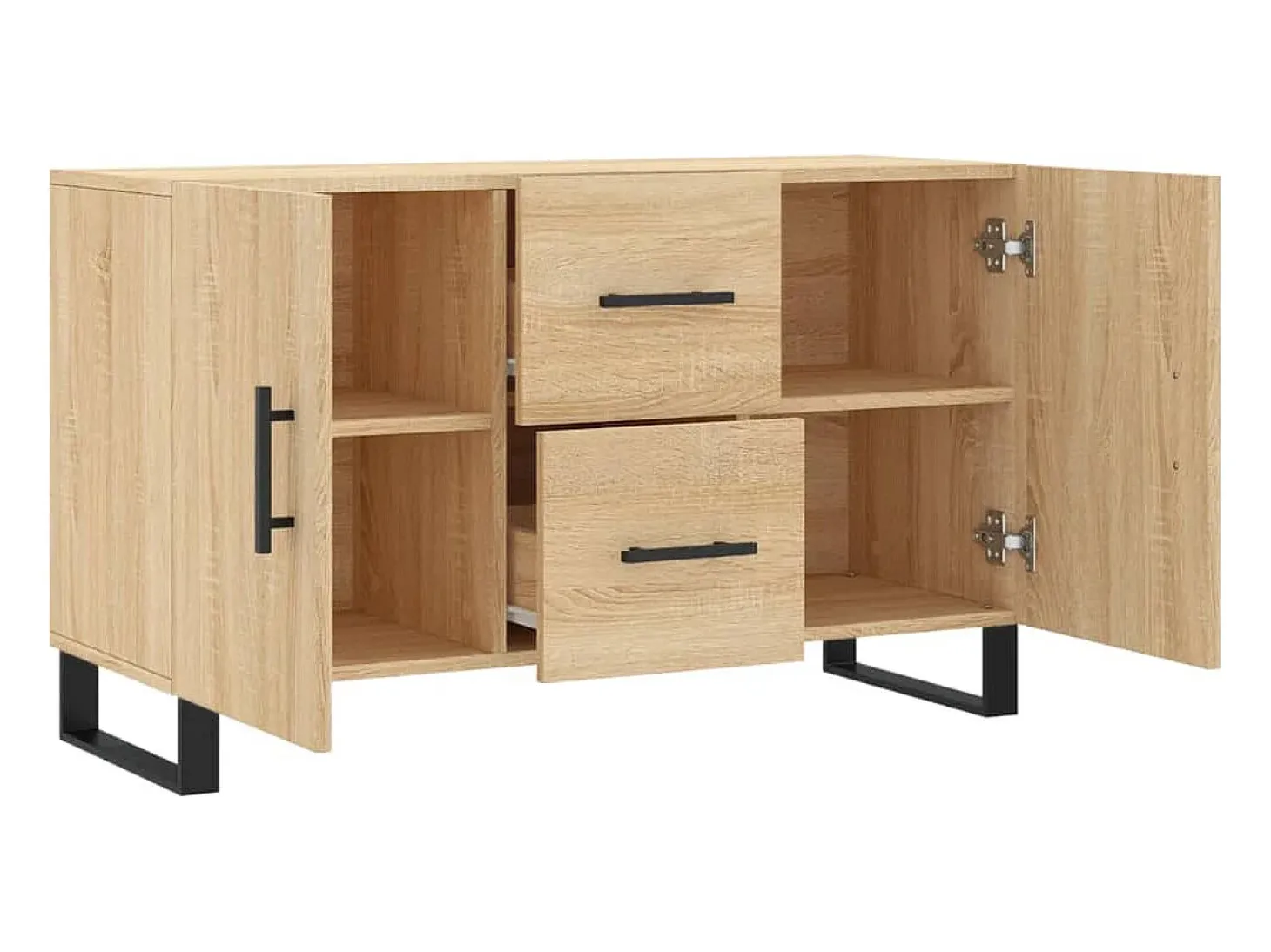 Aparador cómoda cómoda armario mueble organizador cocina salón salón Sonoma 100 x 36 x 60 cm madera contrachapada marrón 02_0031470