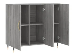 Aparador cómoda cómoda armario mueble organizador cocina salón salón Sonoma 90 x 34 x 80 cm madera contrachapada gris 02_0036547