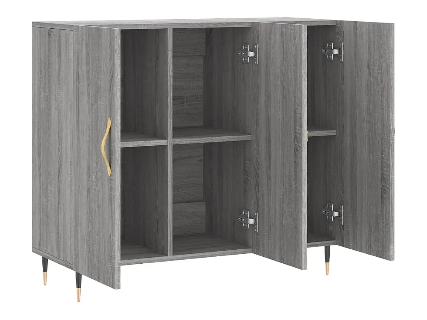 Aparador cómoda cómoda armario mueble organizador cocina salón salón Sonoma 90 x 34 x 80 cm madera contrachapada gris 02_0036547