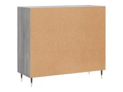 Aparador cómoda cómoda armario mueble organizador cocina salón salón Sonoma 90 x 34 x 80 cm madera contrachapada gris 02_0036547