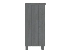 Aparador cómoda cómoda armario mueble organizador cocina salón oscuro 85 x 35 x 80 cm madera maciza de pino gris 02_0032168