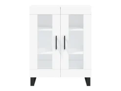 Aparador cómoda cómoda armario mueble organizador cocina salón salón alto 69,5 x 34 x 180 cm madera contrachapada blanco 02_0032627