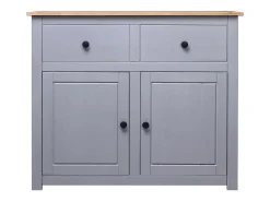 Aparador cómoda cómoda armario mueble organizador cocina salón salón 93 x 40 x 80 cm Pino macizo Surtido Panamá gris 02_0031810