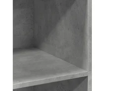 Aparador cómoda cómoda armario mueble organizador cocina salón salón alto 70 x 41 x 124 cm madera contrachapada gris 02_0034714