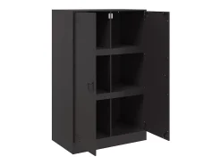 Aparador cómoda cómoda armario mueble organizador cocina salón salón 67 x 39 x 107 cm acero negro 02_0036011