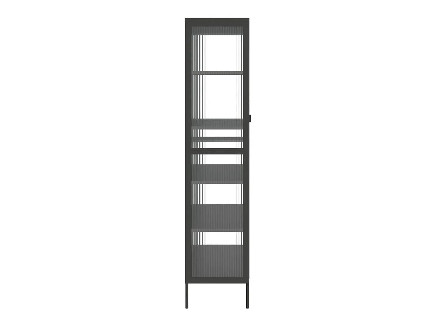 Aparador cómoda cómoda armario mueble organizador cocina salón salón alto 85 x 40 x 180 cm cristal y acero negro 02_0035138