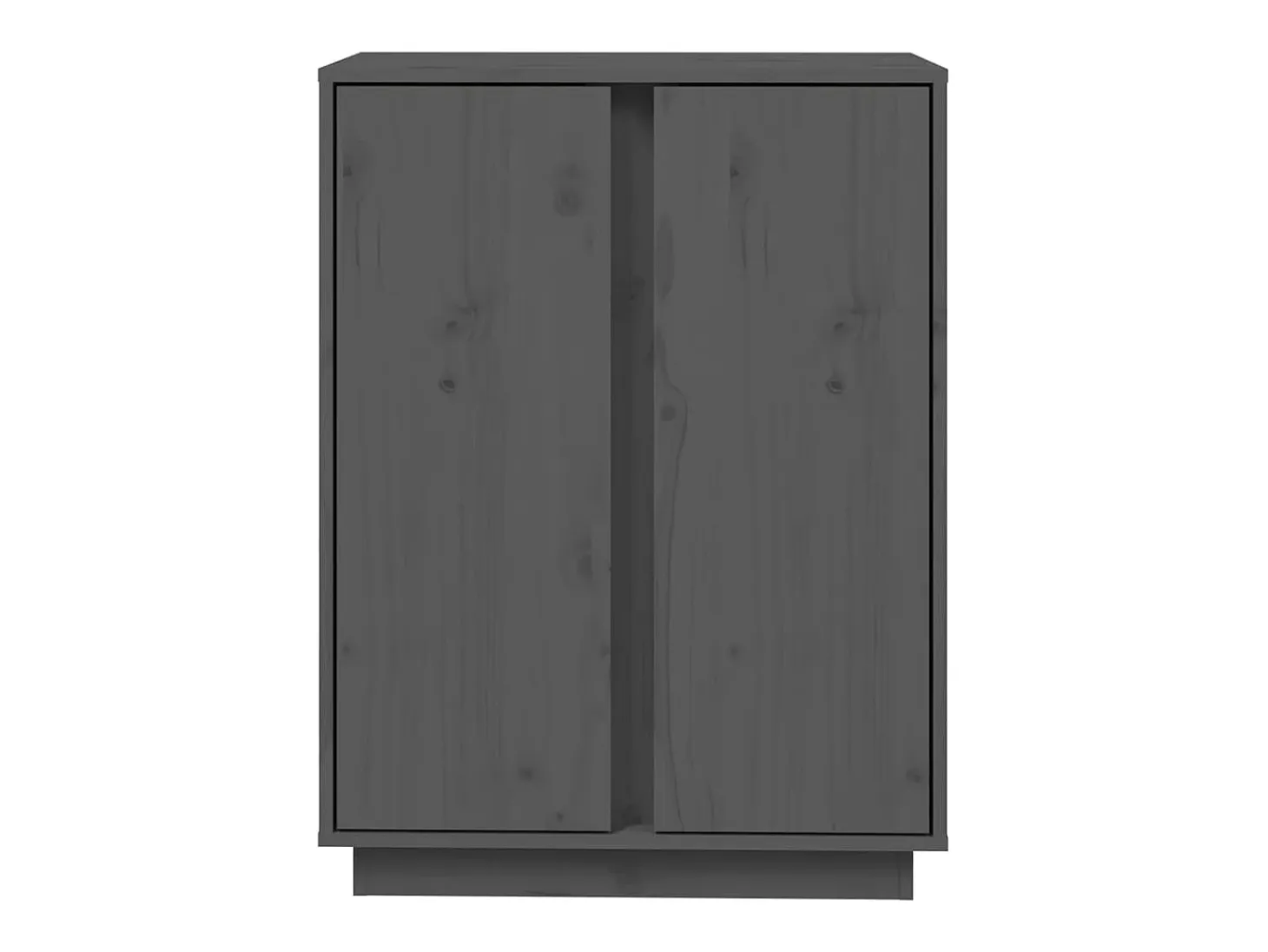 Aparador cómoda cómoda armario mueble organizador cocina salón salón 60 x 35 x 80 cm madera maciza de pino gris 02_0031797