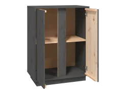 Aparador cómoda cómoda armario mueble organizador cocina salón salón 60 x 35 x 80 cm madera maciza de pino gris 02_0031797